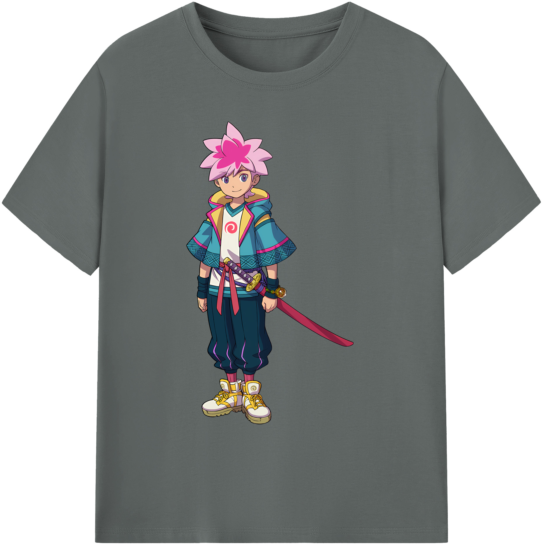 （画像用） 妖怪ウォッチ Yo-kai Watch 綿100％ メンズ半袖Tシャツ｜肌触りやわらか＆通気性